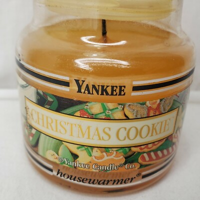 #ad Yankee Candle Black Band Christmas Cookie 3.7 Oz Small Jar Lidded Holidays $13.50