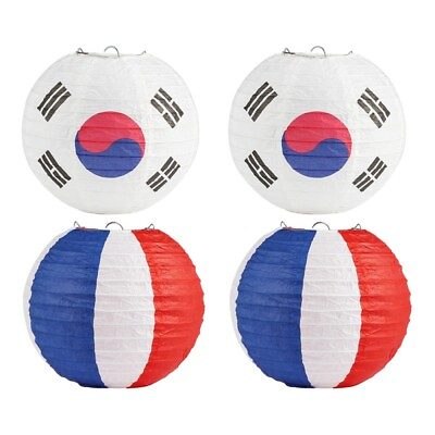 #ad #ad 4 Pcs Foldable Paper Lanterns Festive Hanging Lamp Korea Hanging Ornament $13.48