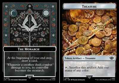 #ad MTG MONARCH TREASURE DOUBLE SIDED TOKEN Lord of the Rings Commander $2.89