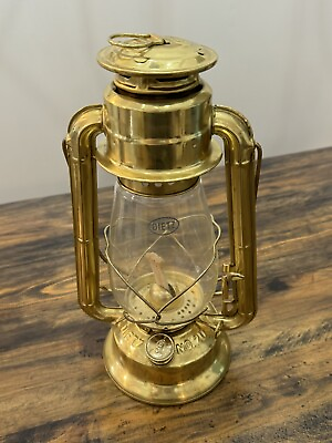 #ad #ad Vintage 12quot; Dietz Lantern Junior No 20 Oil Kerosene Brass Lamp UNUSED Decor $79.99