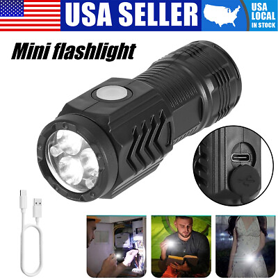 #ad Mini LED Flashlight Super Bright Tactical Waterproof Flashlight w Tail Magnet $6.85