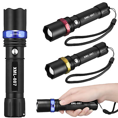 #ad Tactical Police Super Bright LED 3Modes Flashlight Aluminum Torch Zoomable USA $7.99