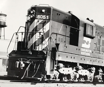 #ad Burlington Northern Railroad BN #6051 SD7 Electromotive Train Photo Aurora IL $9.99