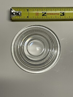 #ad Vintage Corning 2 3 4 Lens For Railroad Signal Lantern Clear Glass $25.00