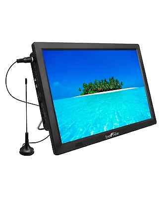 #ad beFree 14quot; Portable Rechargeable Widescreen LED TV w Warranty HDMI Remote SD USB $76.97