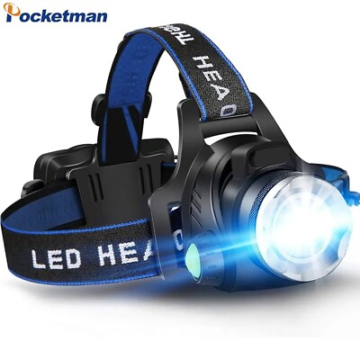 #ad LED Headlamp Rechargeable Headlight Zoomable Head Torch Lamp Flashlight $14.55