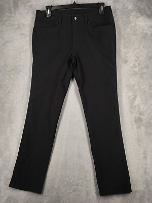 #ad Lululemon ABC Pants Mens Size 33 Black Classic Fit Warpstreme Utilitech Chino $49.99