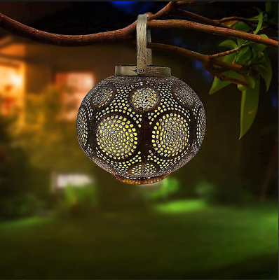 #ad #ad Lantern Metal LED Decorative Lights Garden Yard Patio Tree Lawn Waterproof Party $21.99