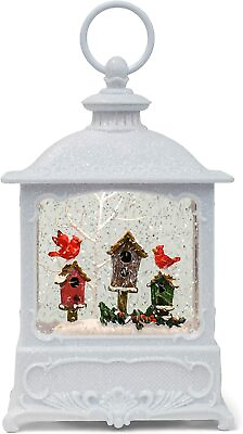 #ad LED Swirl Bird House Lantern 8.75 inch White $33.14