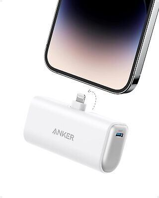 #ad Anker 5000mAh Portable Power Bank Built in Lightning Connector MFi Certified $15.99