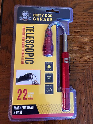 #ad TELESCOPIC FLASHLIGHT WITH MAGNETIC HEAD AND BASENEW $18.99