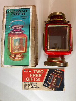 #ad Colonial Coach Vintage Kerosene Lamp Lantern IOB $22.45