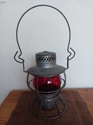 #ad New York Central Railroad Lantern with Red Kopp Globe Dressel N.Y.C.S. $110.00
