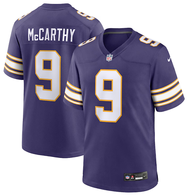 #ad Men#x27;s J.J. McCarthy #9 Minnesota Vikings Stitched Jersey $58.99