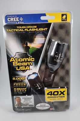 #ad #ad Atomic Beam Flashlight Tough Grade Super Bright Tactical 5 modes 5000 Lux NIB $16.99