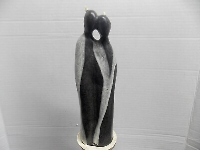 #ad 1980s black and white figure candle art deco style $25.00