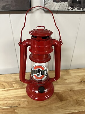 #ad Ohio State Buckeyes Lantern LED Battery Operated Lantern Red Lantern Buckeyes $20.95