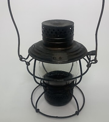 #ad Vintage Handlan 9 1 2” Railroad Lantern Clear Glass Globe St. Louis MO. $82.00