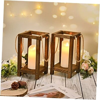 #ad Wedding Lantern Candle Holders for Table Centerpiece Set of 2 Farmhouse Decor $37.31
