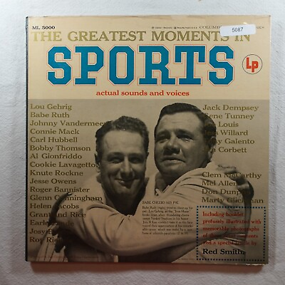 #ad Red Smith The Greatest Moments In Sports With Booklet Record Album Vinyl LP $9.77