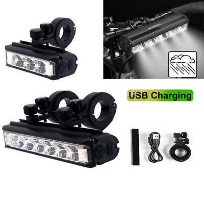 #ad 1400LM Rechargeable Bicycle Light LED Lamp Outdoor Torch Front Handlebar Lamp US $28.99