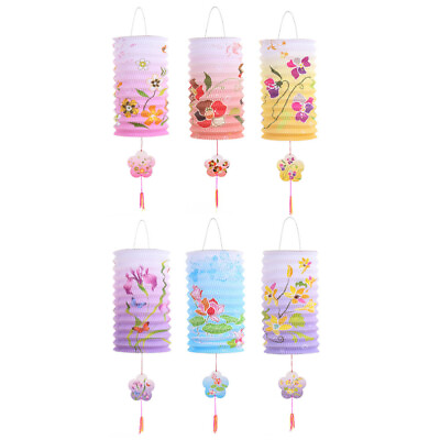 #ad 6 Pcs Hanging Paper Lamps Janpanise Lanterns Ambiance Decorations Portable LED $11.27