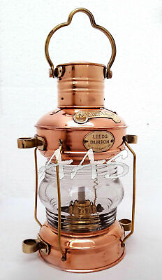 #ad 14quot; Brass amp; Copper Anchor Boat Light Oil lamp Nautical Maritime Ship Lantern $74.90