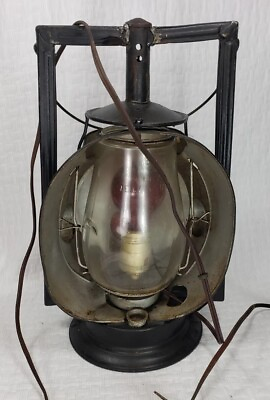 #ad ATQ Dietz Trackwalker Kerosene Railroad Lantern w Rear Red A $149.99