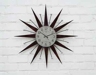 #ad #ad 30quot; Ice Silver George Nelson Star Clock Vintage Modern Unique Mid Century $190.00