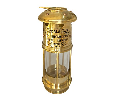 #ad Antique Brass Minor Lamp Oil Lantern Maritime Ship Boat Light Oil Lantern Decor $49.50