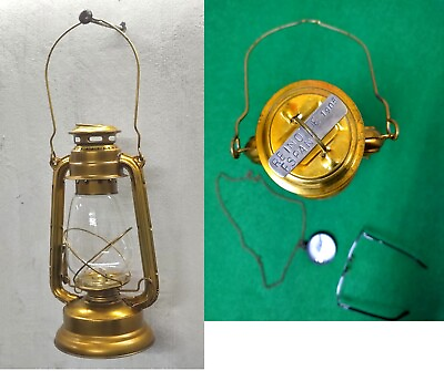 #ad Kerosene Oil Lantern Antique Reproduction Vintage Brass Oil Lamp Handmade W Gift $104.26