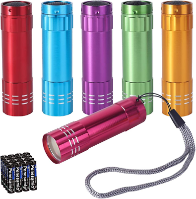 #ad Small Mini LED Flashlight Pack of 6 COB Flashlights for Kids 100 Lumen With Batt $22.40