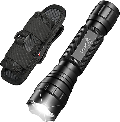 #ad Tactical Flashlight with Holster Single Mode LED Flashlight 1000 High Lumen Dut $37.86