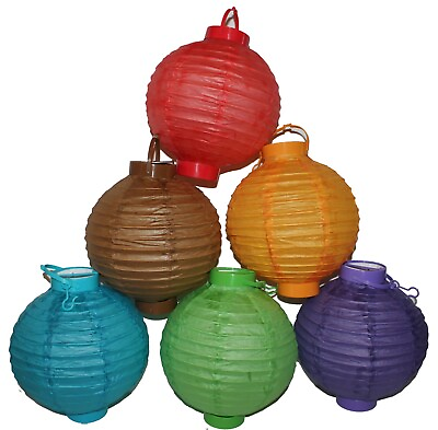 #ad #ad 6 Battery operated Assorted Color Chinese Japanese Paper Lantern 6quot; or 10quot; $24.94