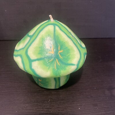 #ad Glowing Candle Lifelines Green Mushroom Candle Art. See Description $14.50