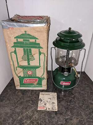 #ad Coleman 220H195 Green Lantern Excellent Condition with Box Vintage 1973 $125.00