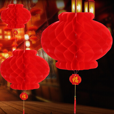 #ad Chinese New Year Lantern Spring Festival Red Lanterns Wedding Restauran Decors $2.29