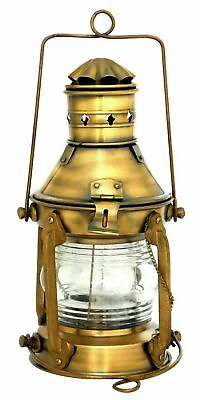#ad Antique Anchor Ship Lantern Nautical Maritime Boat Oil Lamp Light Vintage Decor $127.52