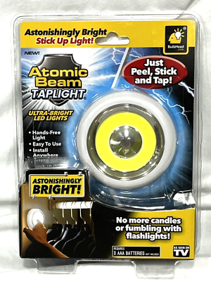 #ad Atomic Beam TapLight As Seen on TV Just Peel Stick and Tap LED Light NEW $10.00