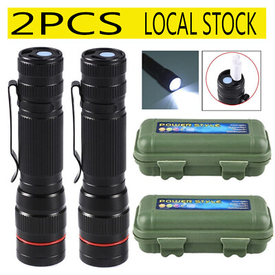 #ad 2500000LM LED Flashlight Tactical Light Super Bright Torch USB Rechargeable Lamp $10.80