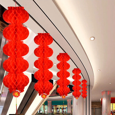 #ad Hanging Red Chinese Lanterns New Year Spring Festival Wedding Restaurant Decor $1.49
