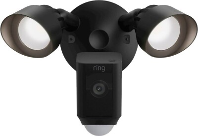 #ad Ring Floodlight Cam Wired Plus Outdoor Wi Fi 1080p Surveillance Camera Black $129.95