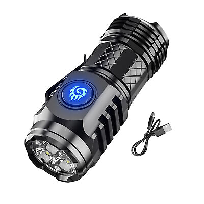 #ad Three Eyed Monster Mini Flashlight Rechargeable LED Flashlights High Lumens $9.34