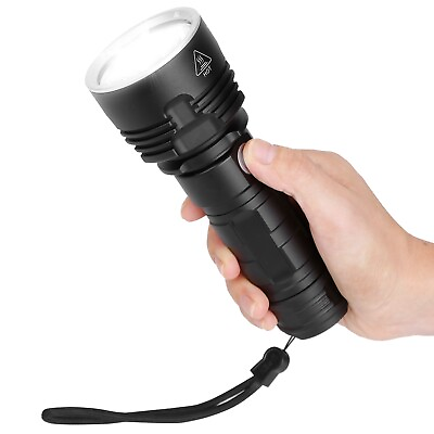 #ad 50000LM Tactical LED Flashlight Torch USB Rechargeable 3 Modes Light Lamp $16.15
