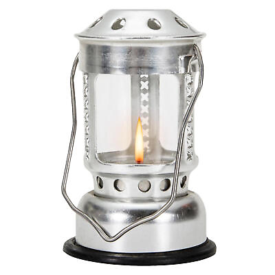 #ad Outdoor Candle Lantern LED Candle Holder Hangings Glass Panes Lantern Portable $15.11