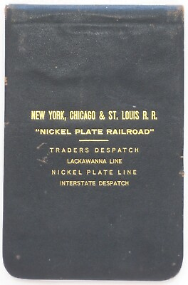 #ad Original 1916 NICKEL PLATE RAILROAD Leather Book Freight Rates for Grease Wool $124.99
