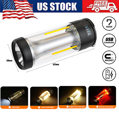 #ad USB LED lantern rechargeable Light Camping Emergency Outdoor Hiking Lamps USA $9.49