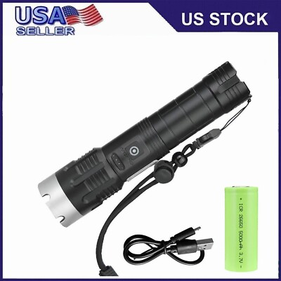 #ad Rechargeable Flashlights High Lumens 2000000 Zoomable for Outdoor Emergencies US $14.94