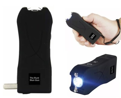 #ad Mini Hand Pocket WOMEN Stun Gun BLK Rechargeable 80 Million Volt LED w HOLSTER $22.74