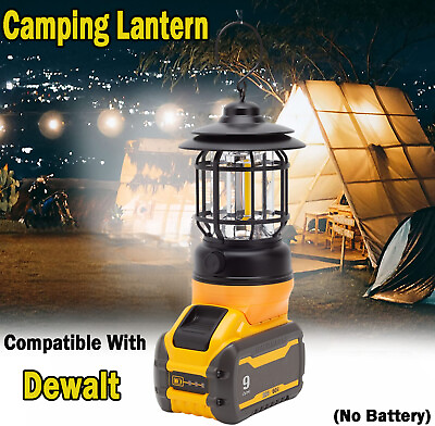 #ad LED Lantern For Dewalt 20V Max Lithium ion Battery Hanging Lights for Camping $28.12